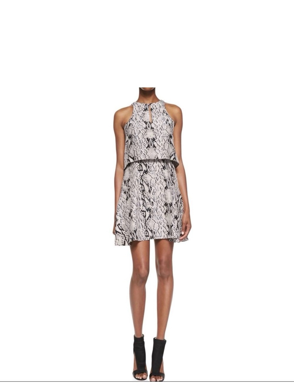 Parker Snake-Print Mini Dress